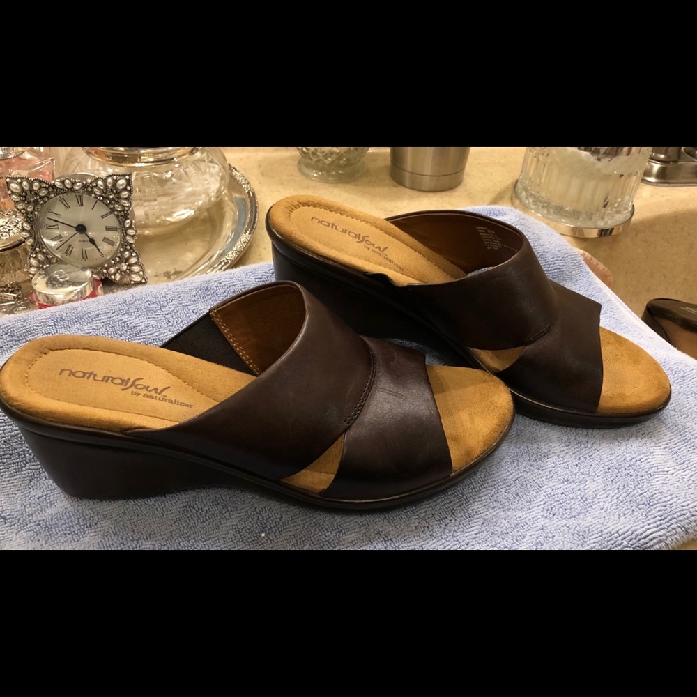 Pair of brown Natural Soul Sandals